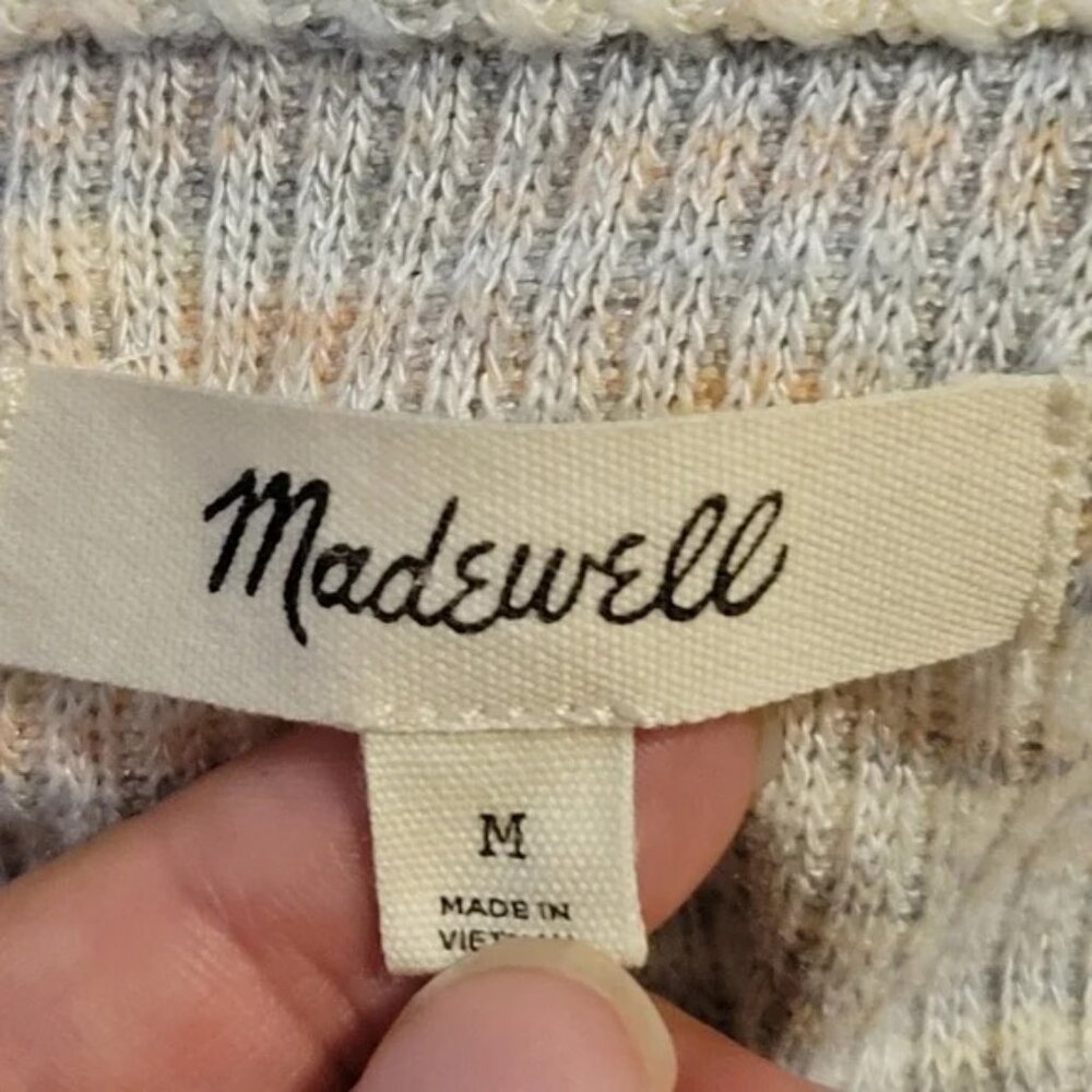 Madewell Space Dye Faux Wrap Long Sleeve Top - Picture 3 of 9